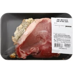 Giant Eagle Pork Loin Chops, Stuffed, Bone In