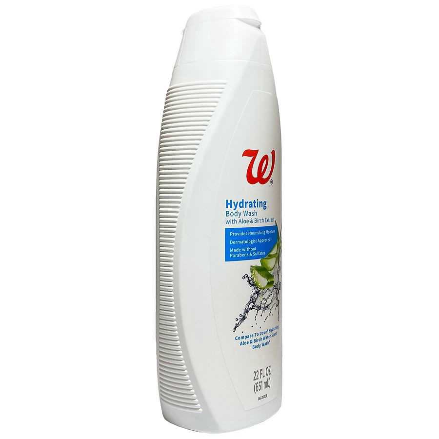 slide 3 of 4, Walgreens Hydrating Body Wash With Aloe & Birch Water, 22 fl oz