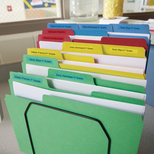 slide 3 of 10, Dymo Standard D1 Labeling Tape For Labelmanager Label Makers, Black Print On Blue Tape, 1/2'' W X 23' L, 1 Cartridge, 1 ct