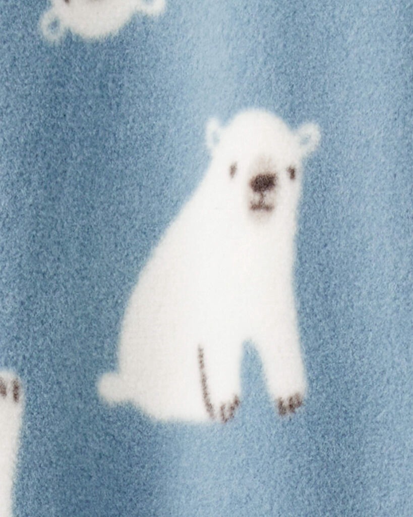 slide 3 of 3, Carter's Toddler Boy Polar Bear Loose Fit Long-Sleeve 2-Way Zip 1-Piece Pajamas - Blue Blue 5T, 1 ct