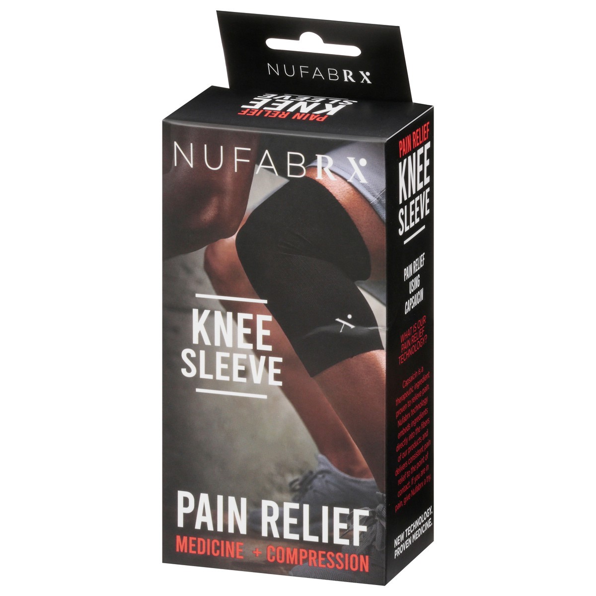 slide 4 of 12, Nufabrx Black Medicine Infused Knee Sleeve One Size Fits Most 1 ea, 1 ct