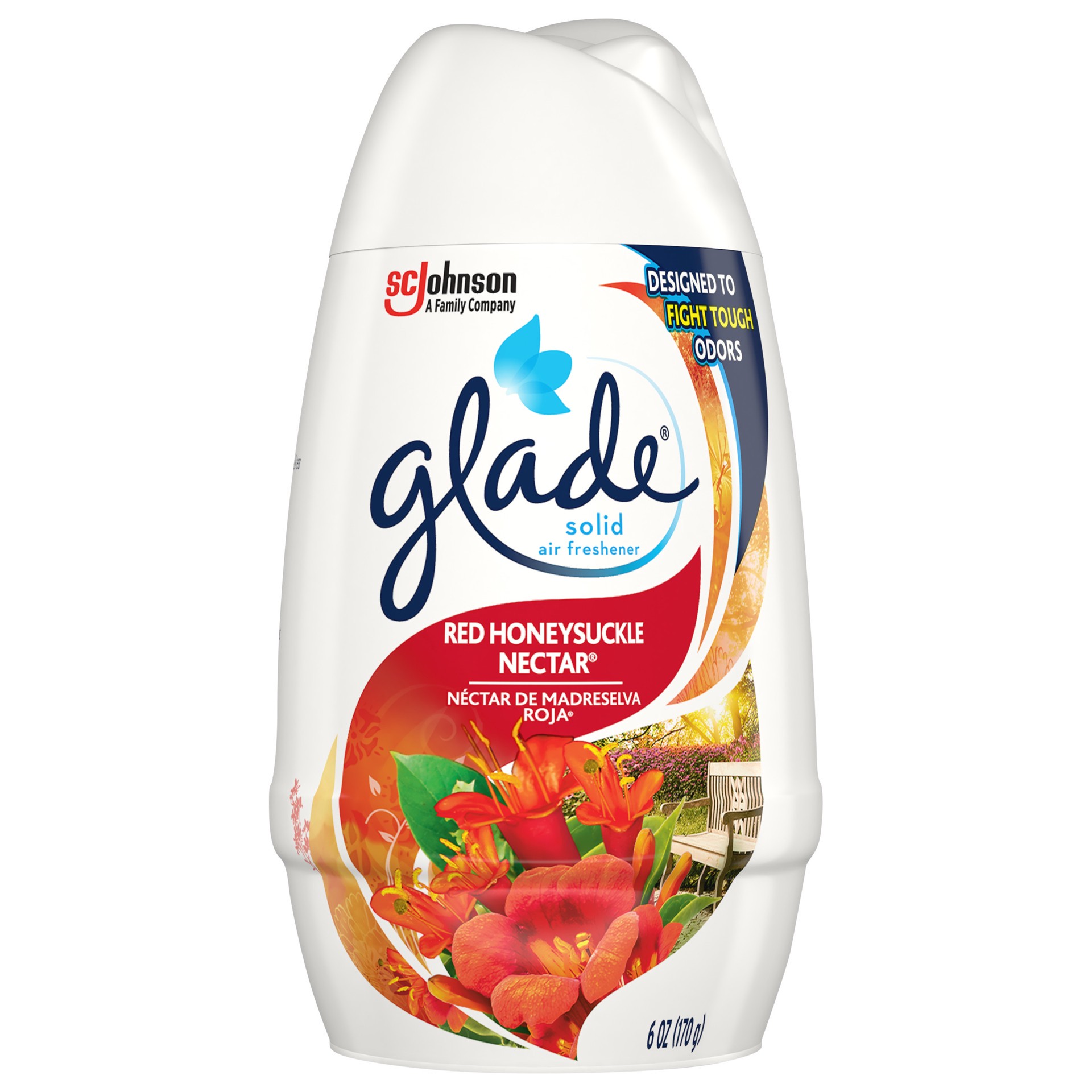 slide 1 of 2, Glade Red Honeysuckle Nectar Scent Solid Air Freshener, 6 oz