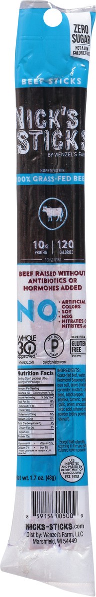 slide 7 of 9, Nick's Sticks Original Grass-fed Beef Snack Stick, 1.7 oz