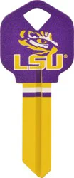Fanatix LSU Tigers Multicolored Decorative Brass House/Entry Key Blank