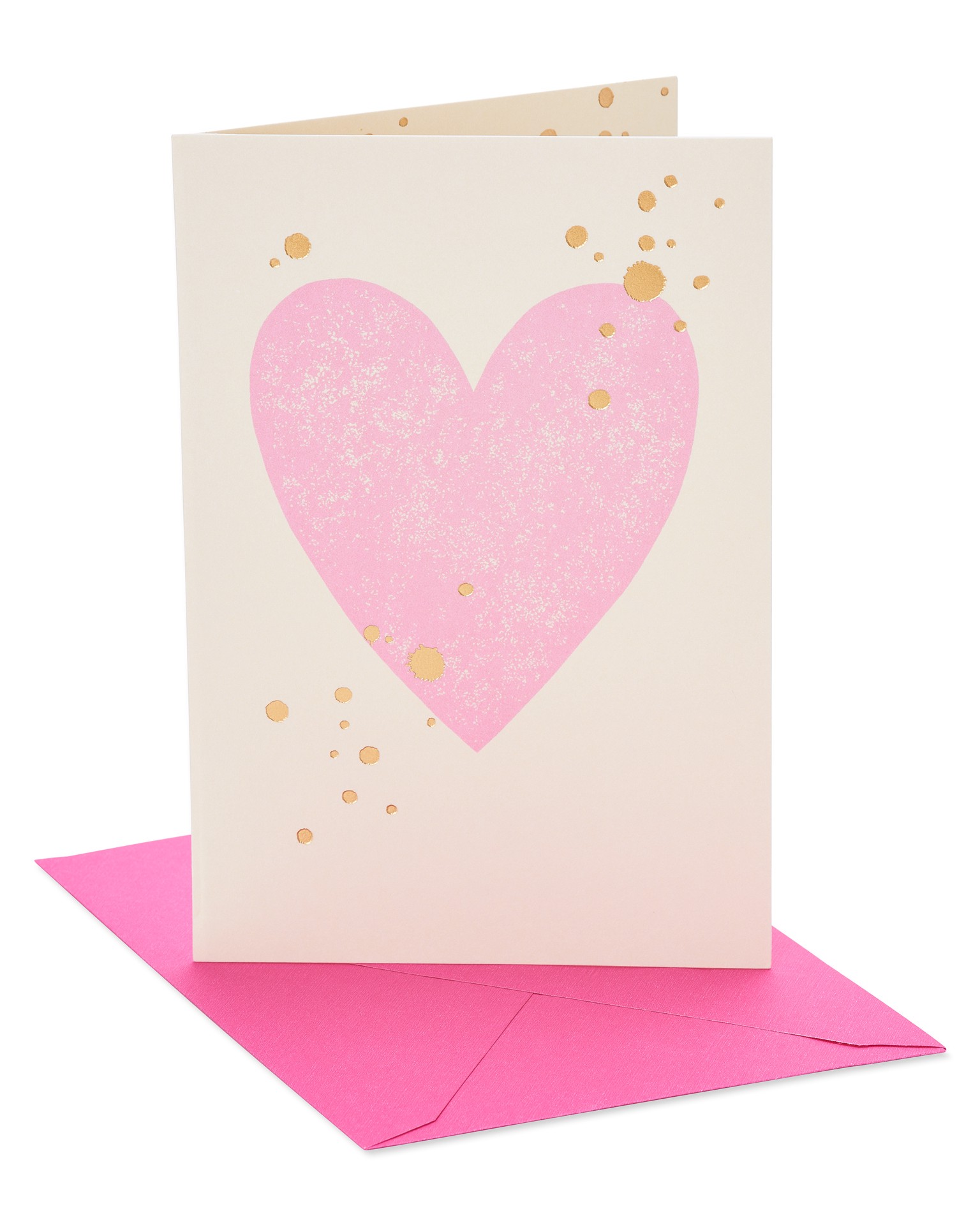 slide 1 of 1, American Greetings Blank Card (Pink Heart), 1 ct