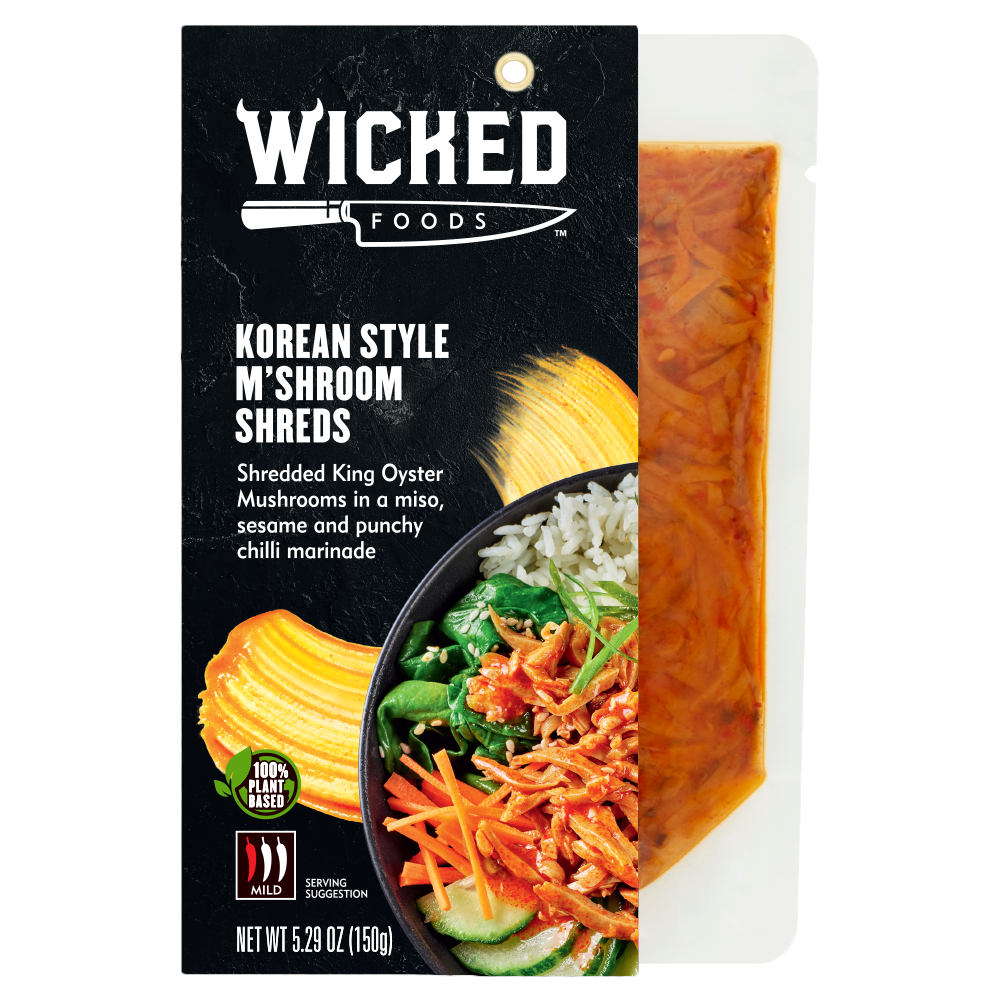 slide 1 of 1, Wicked Kitchen Foods Korean Style M'Shroom Shreds, 5.29 oz