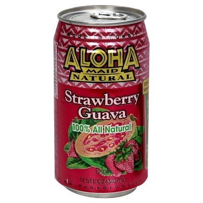 slide 1 of 1, Aloha Maid Natural Strawberry Guava Drink, 11.5 fl oz