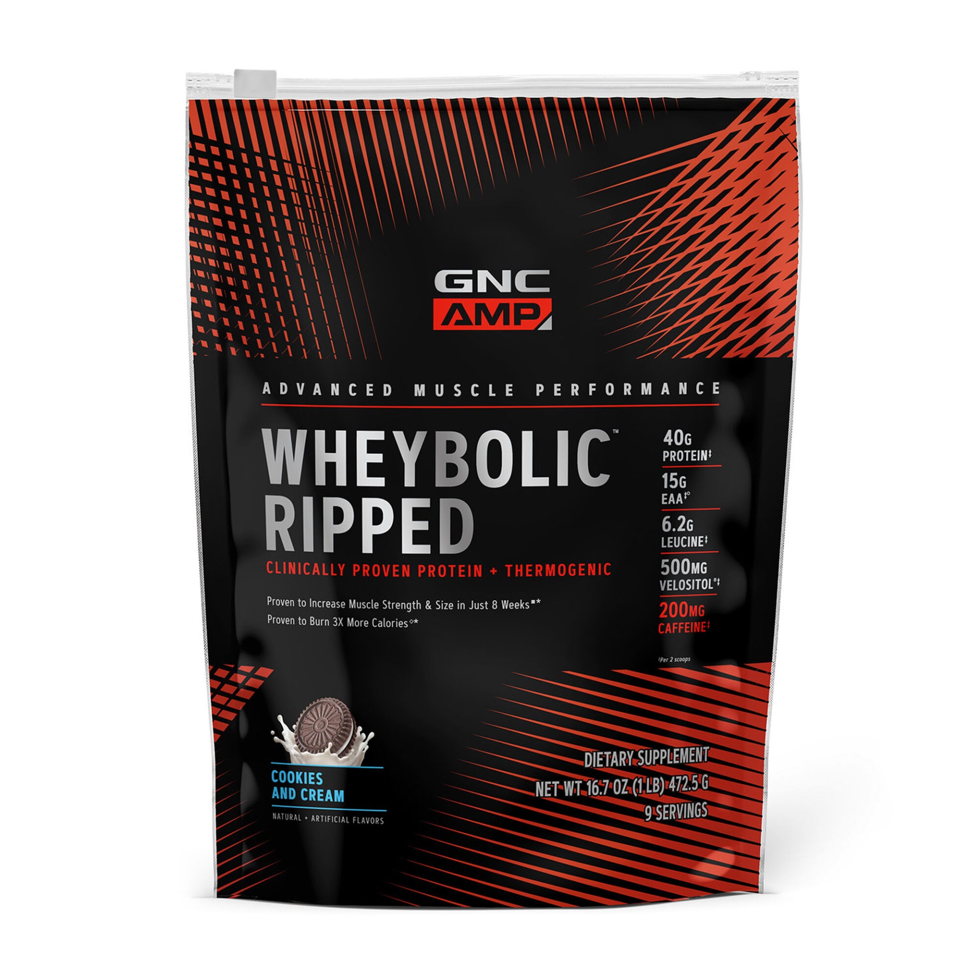 slide 1 of 1, GNC AMP Wheybolic Ripped - Cookies and Cream, 1 ct