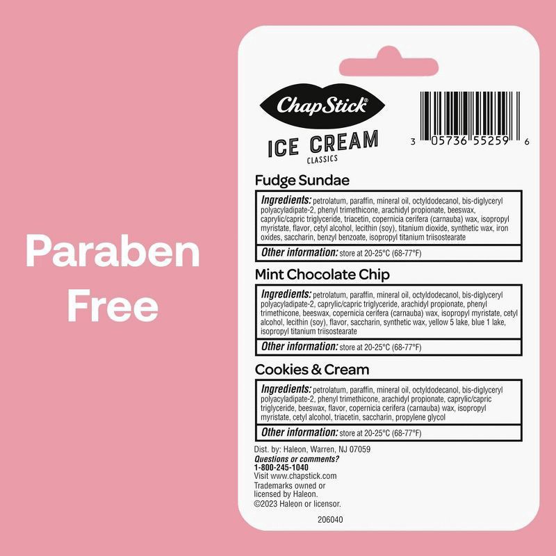 slide 5 of 5, Chapstick Lip Balm - Ice Cream Collection - 3ct, 3 ct