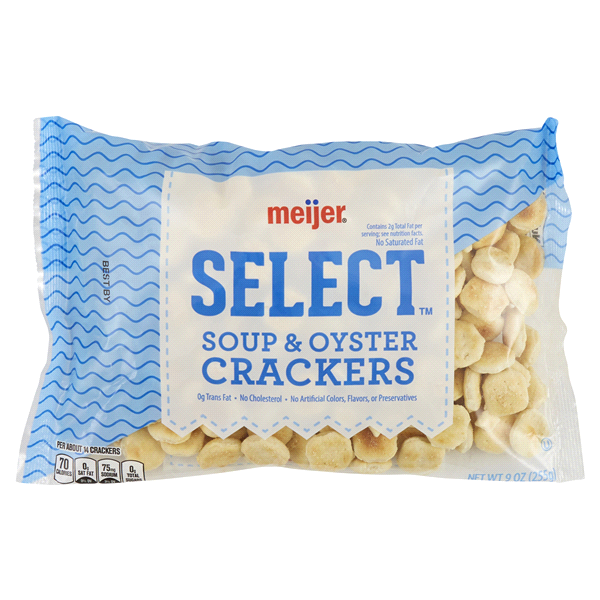 slide 1 of 1, Meijer Select Soup & Oyster Crackers In a Box, 9 oz