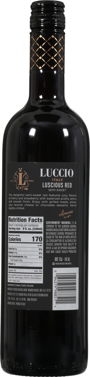 slide 8 of 9, Luccio Luscious Red, 750 ml
