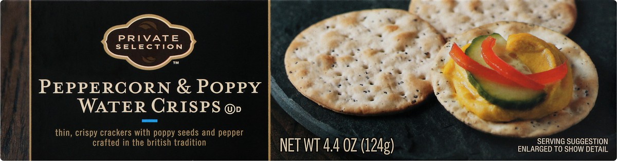 slide 3 of 13, Private Selection Peppercorn Poppy Water Crisp Crackers, 4.4 oz