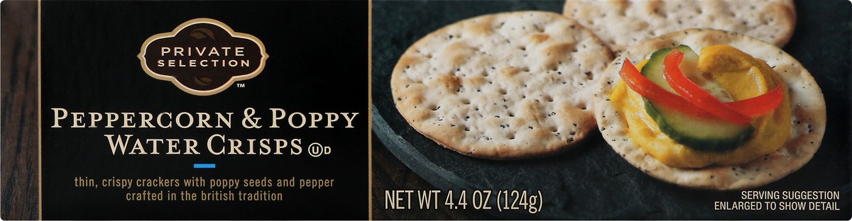 slide 11 of 13, Private Selection Peppercorn Poppy Water Crisp Crackers, 4.4 oz