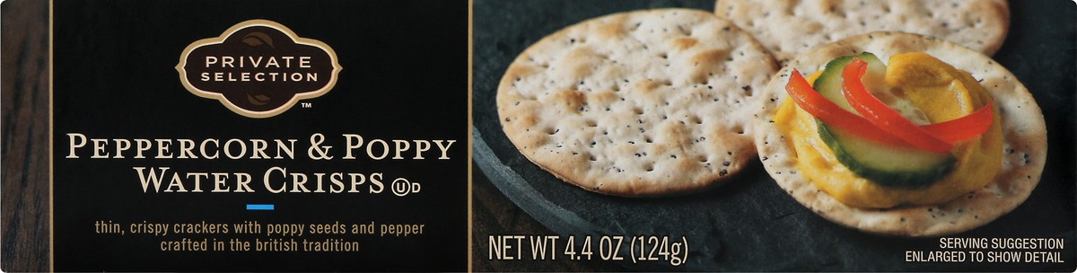 slide 6 of 13, Private Selection Peppercorn Poppy Water Crisp Crackers, 4.4 oz