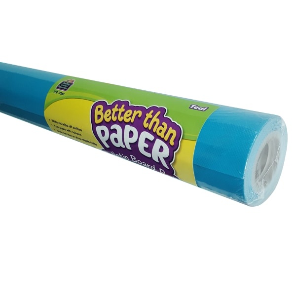 slide 1 of 2, Teacher Created Resources Better Than Paper Bulletin Board Roll, 48'' X 12', Teal, 1 ct