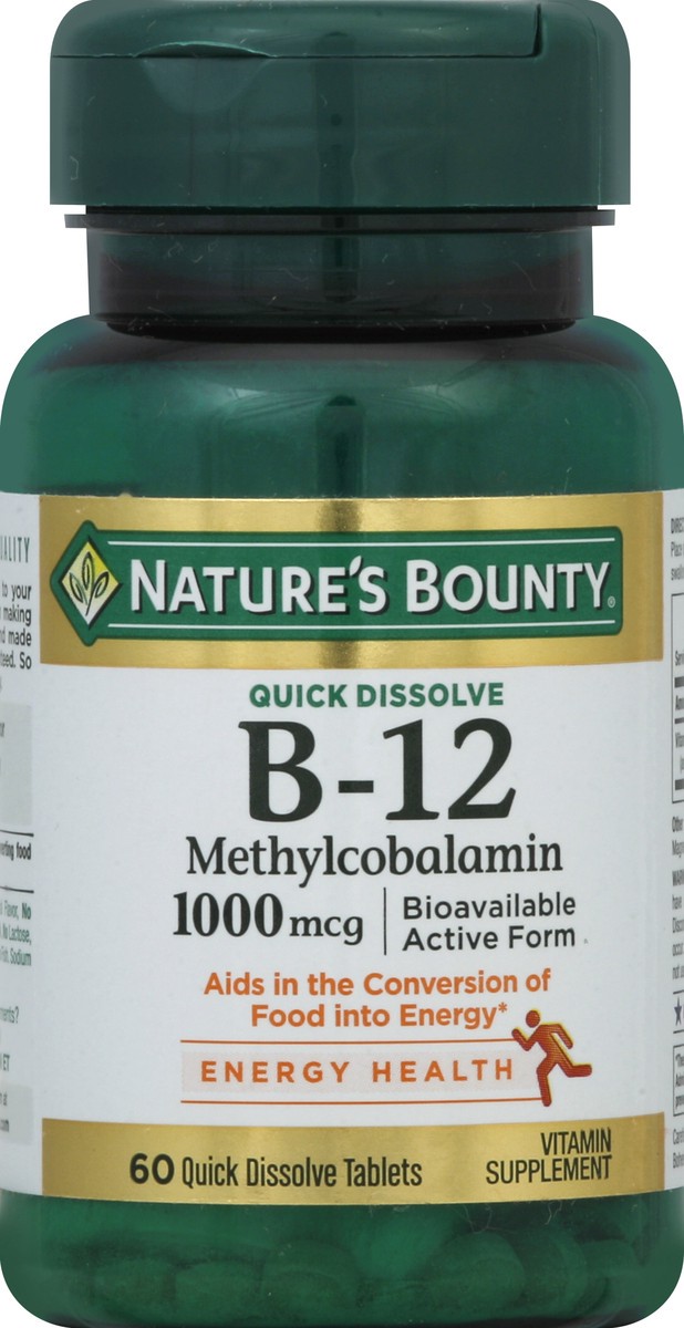slide 3 of 5, Nature's Bounty Methylcobalmin B12 1000 Mcg, 60 ct