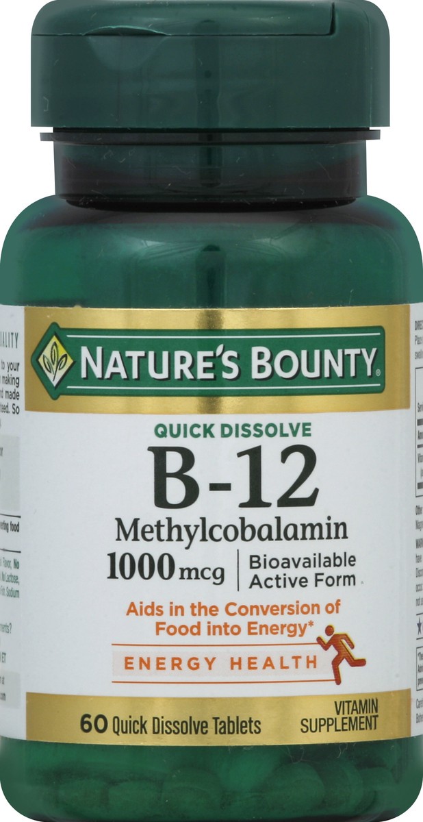 slide 5 of 5, Nature's Bounty Methylcobalmin B12 1000 Mcg, 60 ct