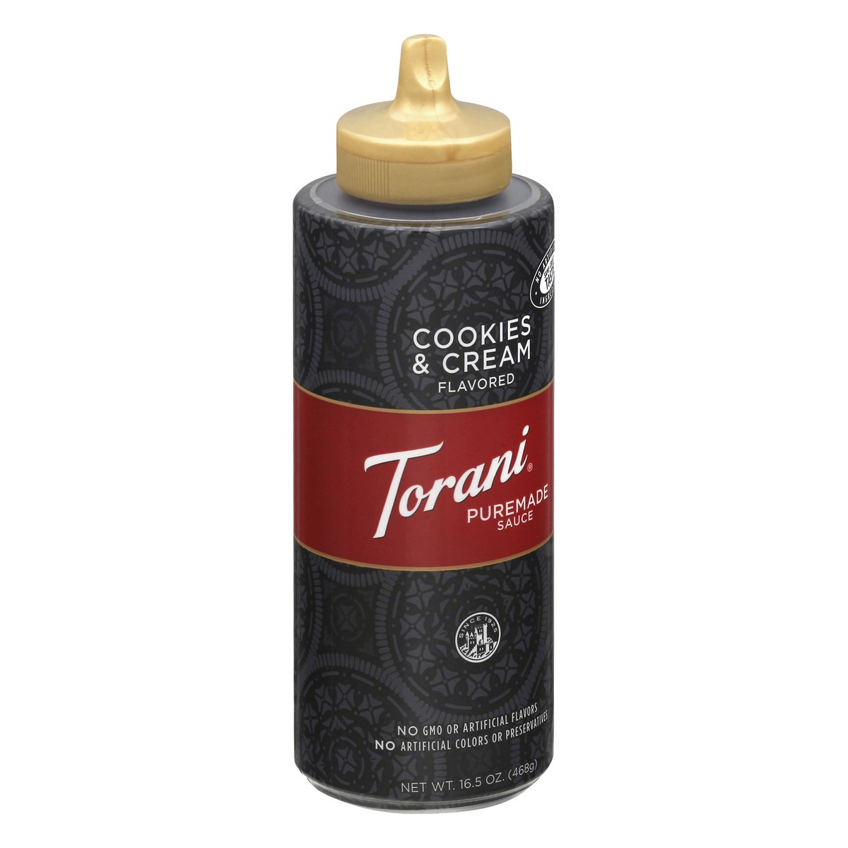 slide 2 of 10, Torani Sauce Puremade Cookies & Cream Flavored, 16.5 oz