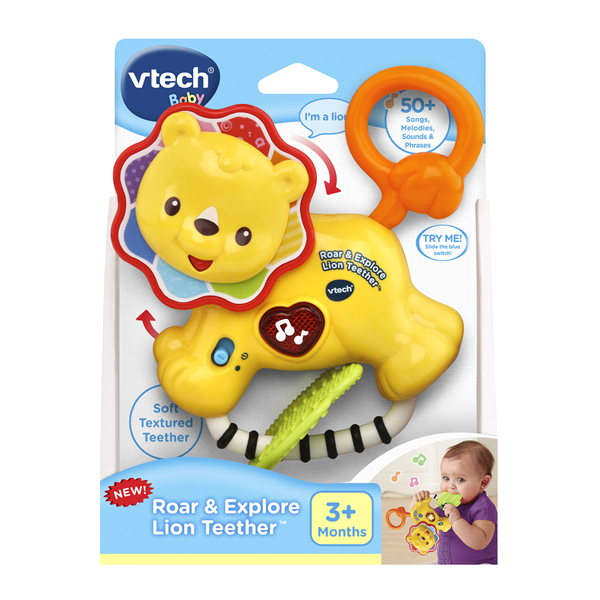 slide 1 of 1, Vtech Roar & Explore Lion Teether, 1 ct