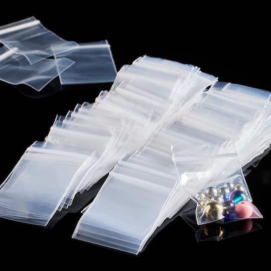 slide 1 of 7, 1.5" X 2" Resealable Zip Bags By Bead Landing, 1.5 in x 2 in