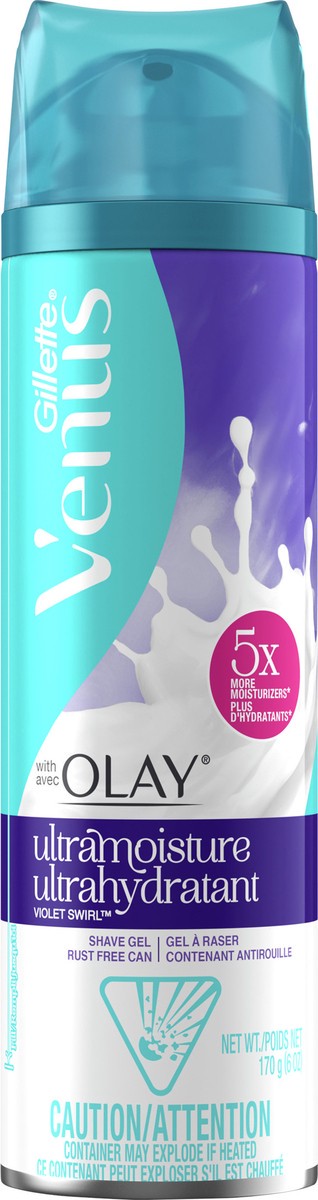 slide 3 of 3, Gillette Venus With Olay UltraMoisture Violet Swirl Shave Gel 170 g, 170 g