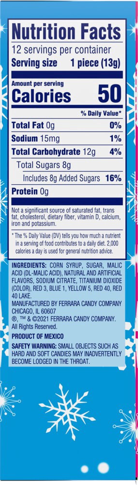 slide 11 of 15, SweeTARTS 3 Tangy Fruity Flavors Candy Canes 12 ea, 12 ct