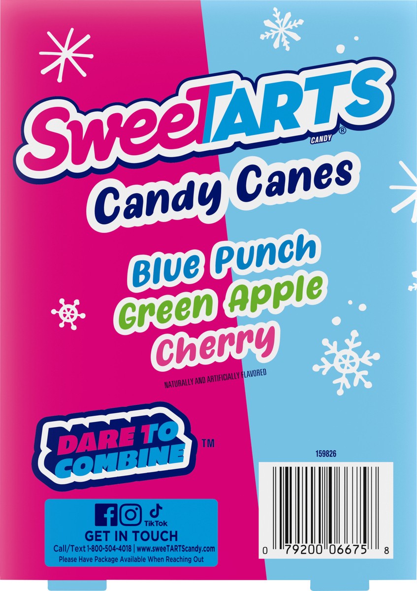 slide 2 of 15, SweeTARTS 3 Tangy Fruity Flavors Candy Canes 12 ea, 12 ct