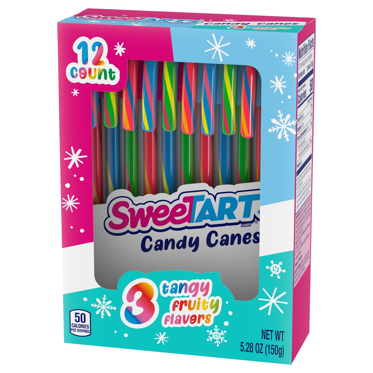 slide 14 of 15, SweeTARTS 3 Tangy Fruity Flavors Candy Canes 12 ea, 12 ct