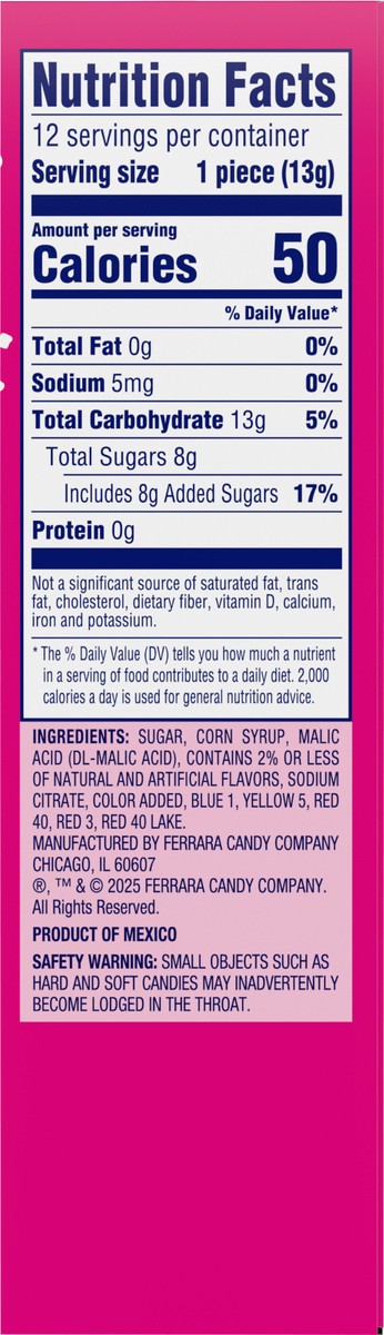 slide 10 of 15, SweeTARTS 3 Tangy Fruity Flavors Candy Canes 12 ea, 12 ct