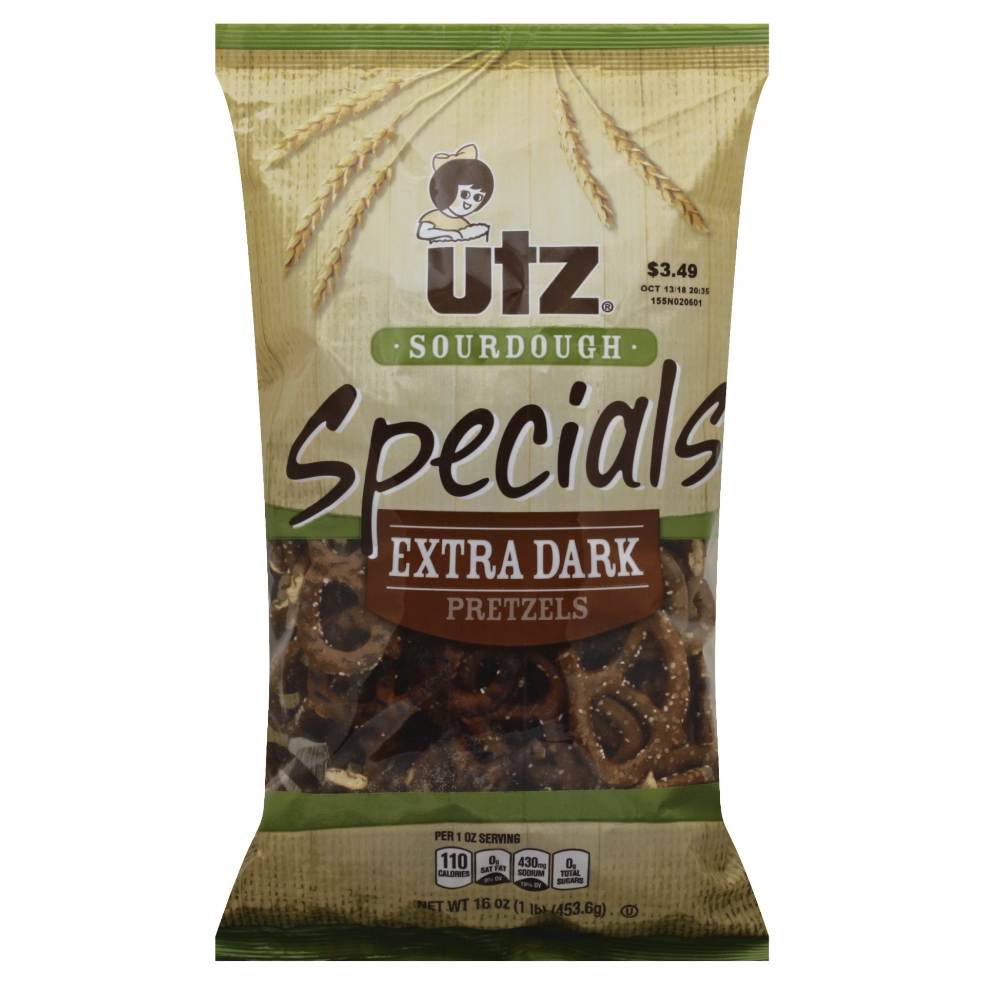 Utz Sourdough Specials Extra Dark Pretzels The Pounder 16 oz Shipt