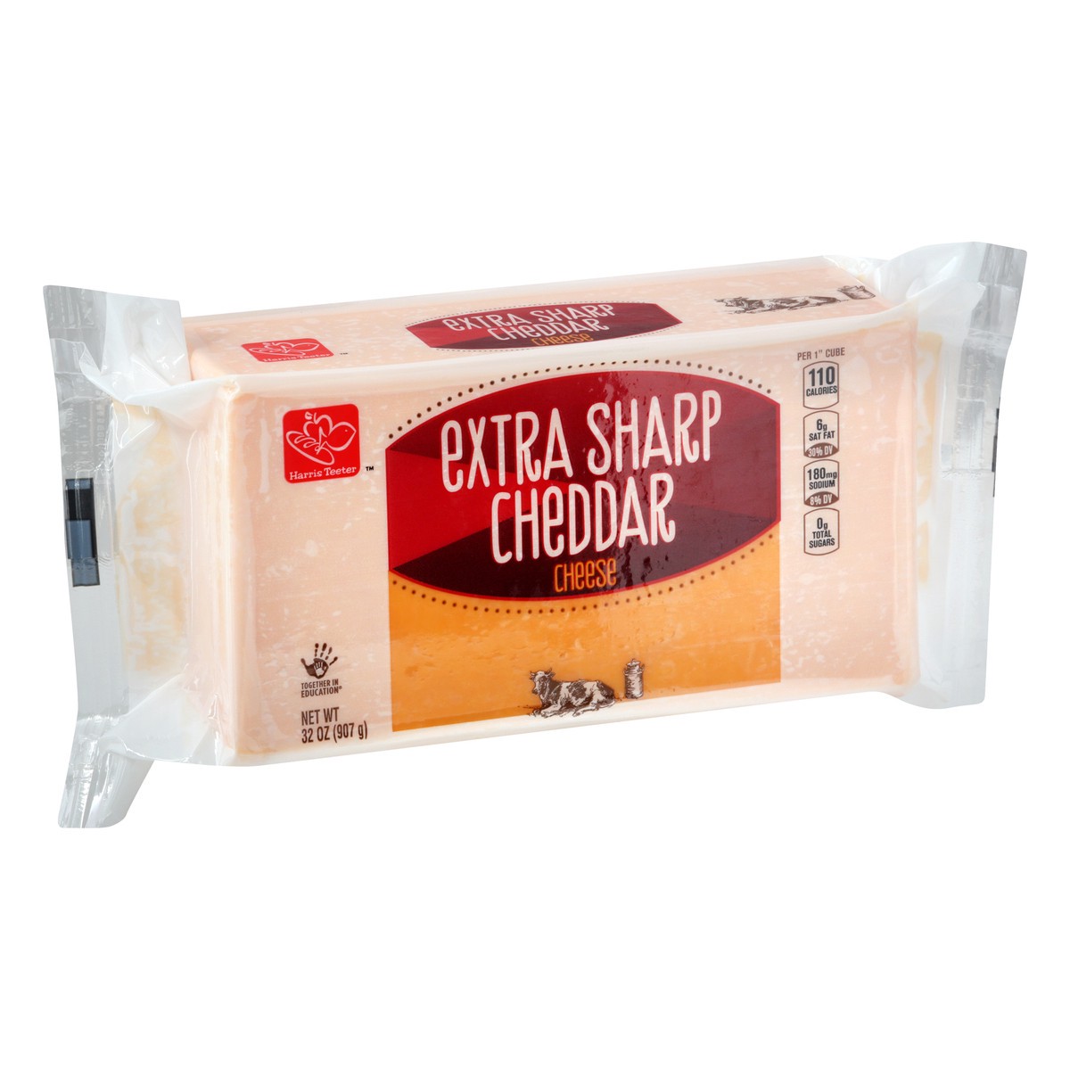 slide 6 of 10, Harris Teeter Cheese - Extra Sharp Cheddar, 32 oz