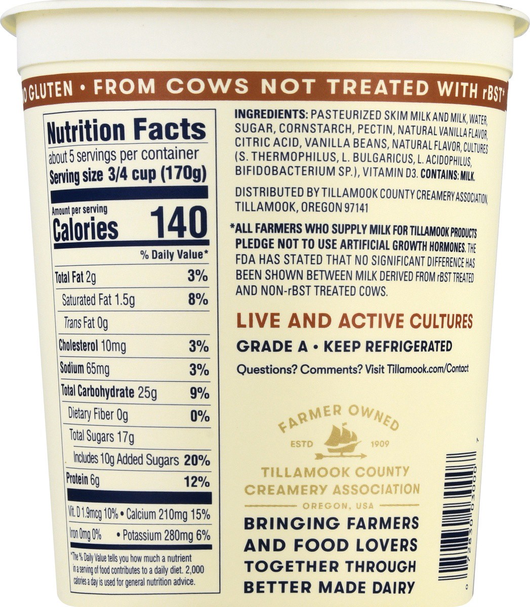 slide 3 of 9, Tillamook Vanilla Bean Yogurt, 32 oz