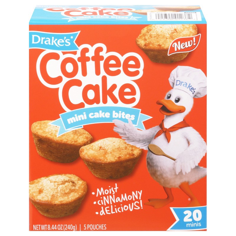 slide 1 of 1, Drake's Cake Bites, Coffee Cake, Mini, 5 ct; 8.44 oz