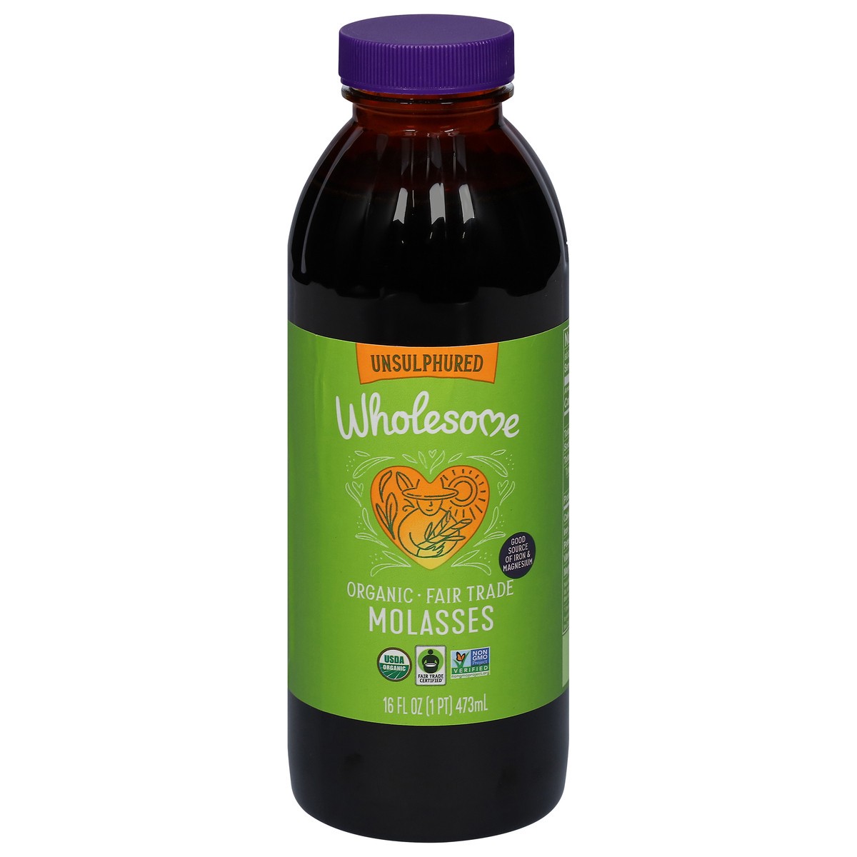 slide 1 of 9, Wholesome Organic Blackstrap Molasses, 16 oz