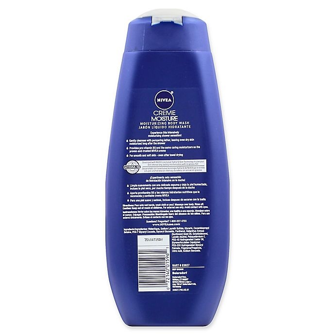 slide 2 of 2, Nivea Crme Moisture Body Wash, 16.9 fl oz