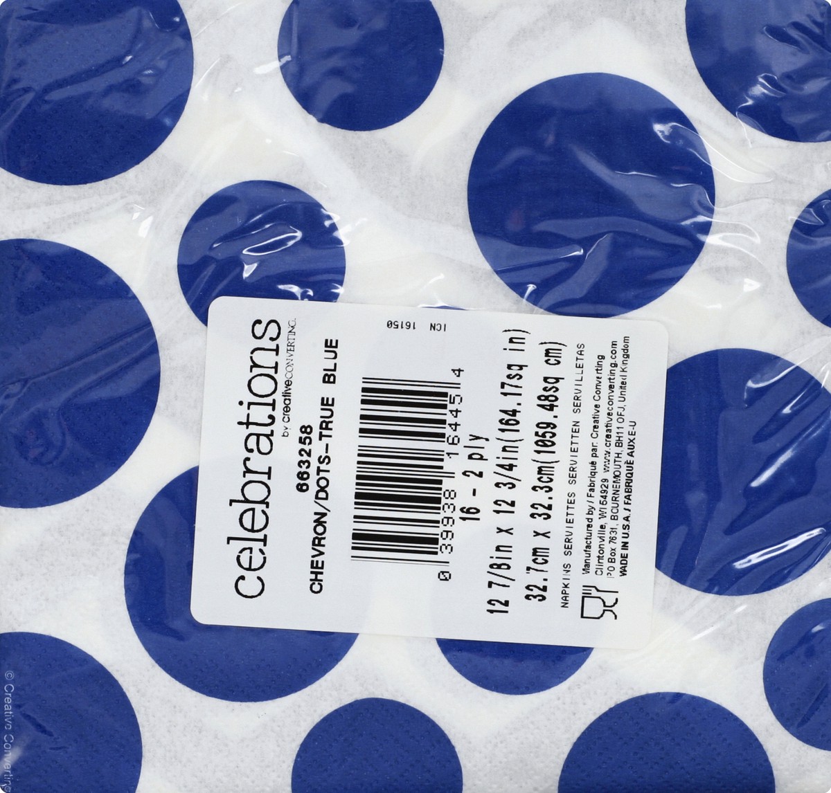 slide 7 of 7, Creative Converting True Blue Lunch Napkin, 16 ct