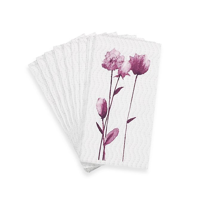 slide 1 of 1, Simply Fine Lenox Watercolor Amethyst Guest Towels, 16 ct