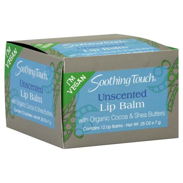 slide 1 of 4, Soothing Touch Vegan Unscented Lip Balm, 0.25 oz