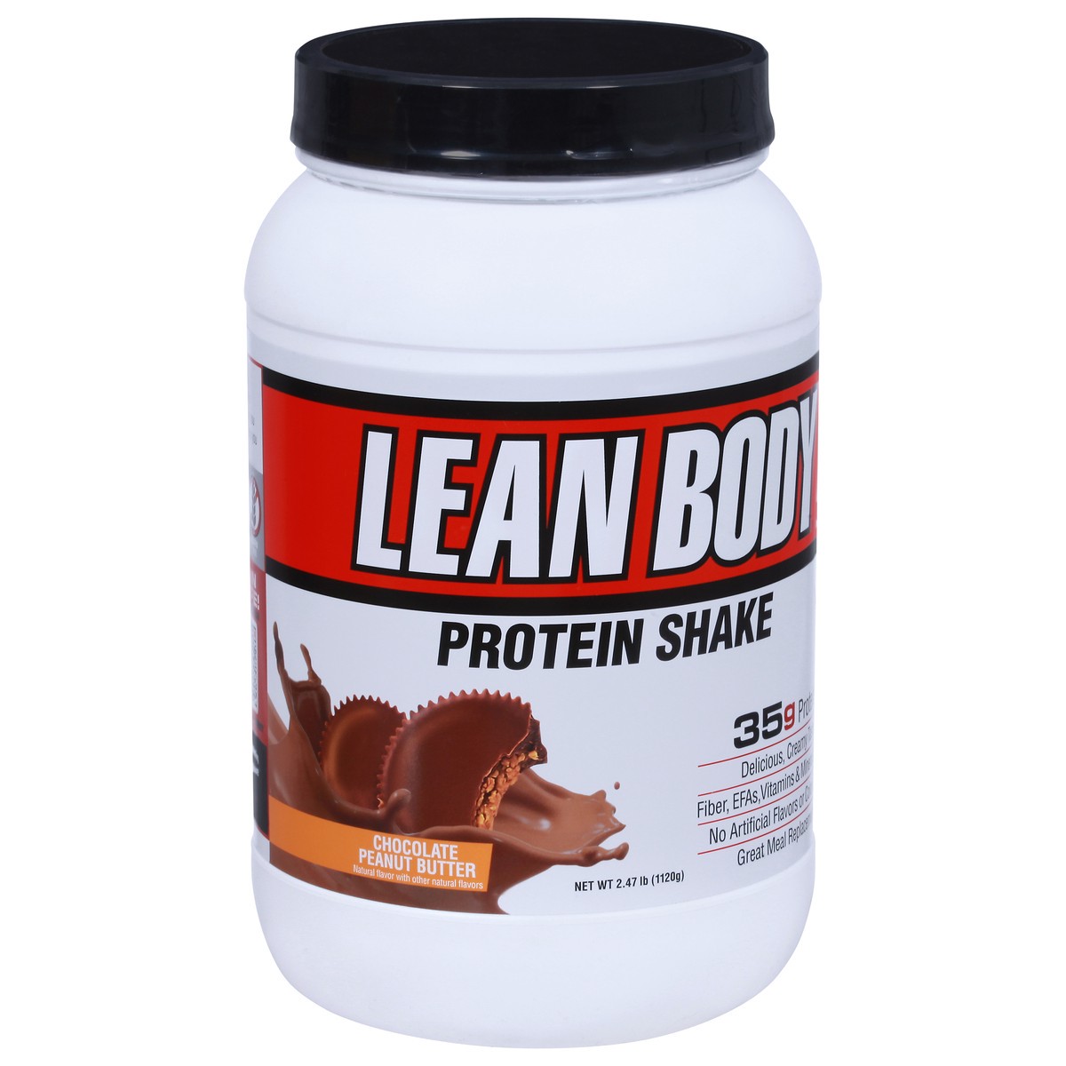 slide 9 of 9, Lean Body Chocolate Peanut Butter Protein Shake 2.47 lb, 2.47 lb