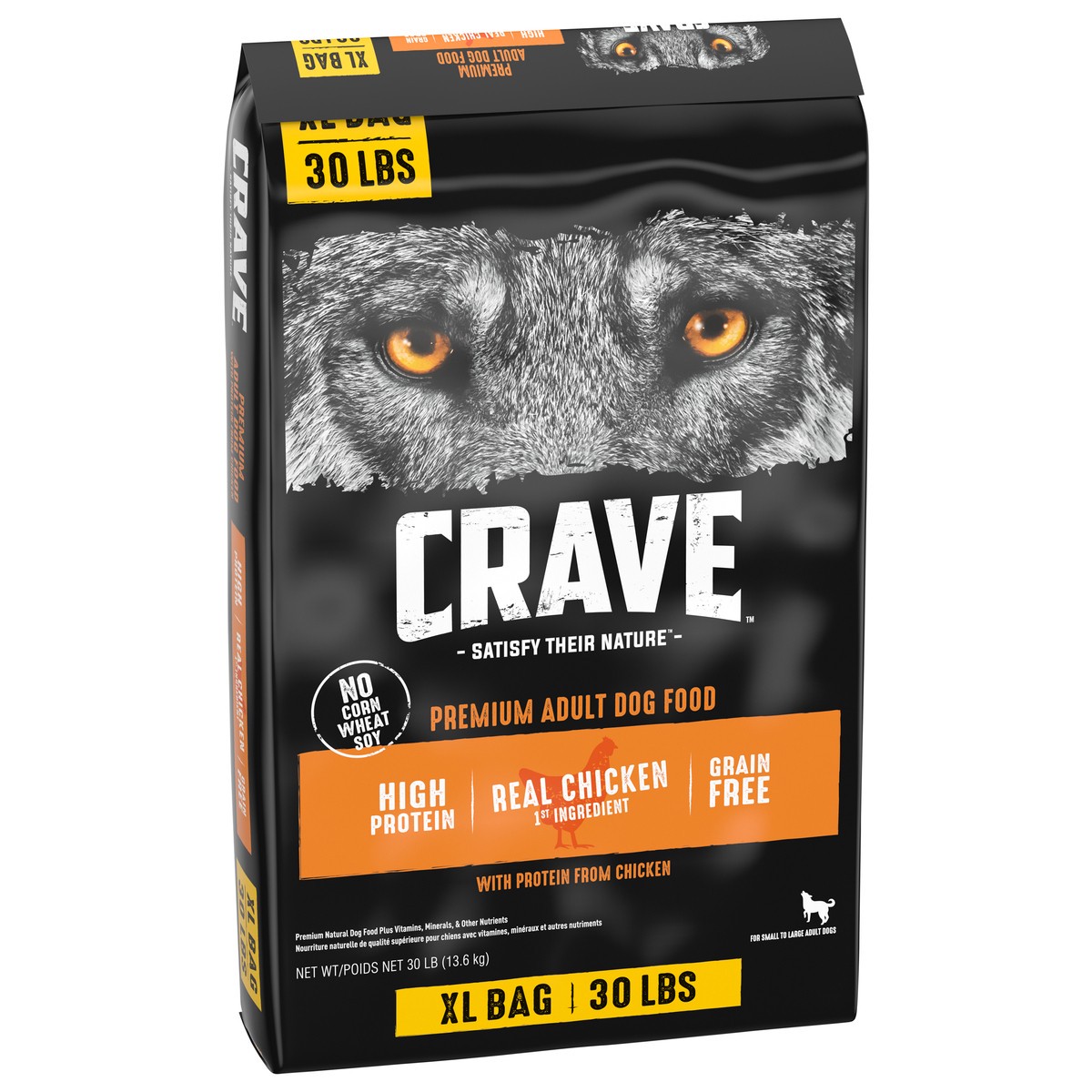 slide 6 of 10, CRAVE Premium Adult Dog Food 30 lb, 30 lb