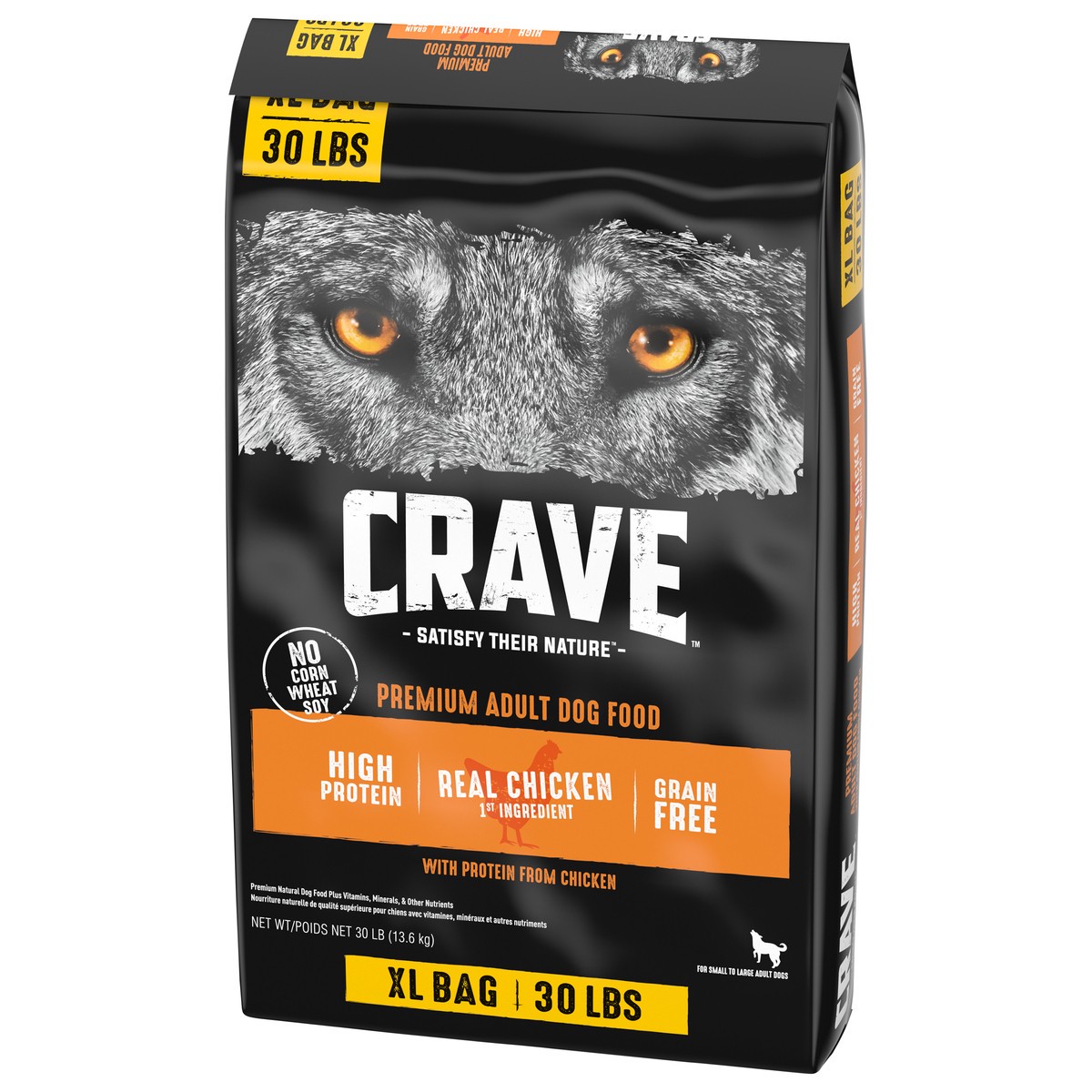 slide 9 of 10, CRAVE Premium Adult Dog Food 30 lb, 30 lb