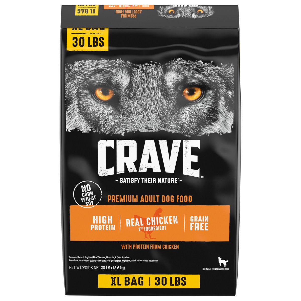 slide 1 of 10, CRAVE Premium Adult Dog Food 30 lb, 30 lb