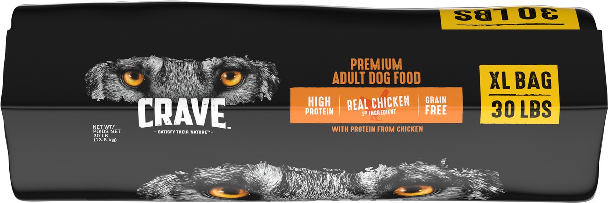 slide 5 of 10, CRAVE Premium Adult Dog Food 30 lb, 30 lb