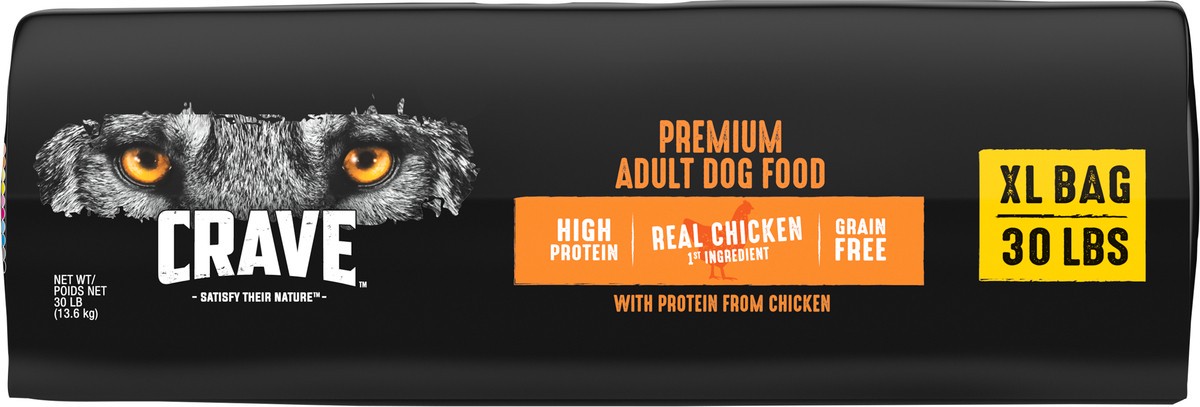 slide 3 of 10, CRAVE Premium Adult Dog Food 30 lb, 30 lb