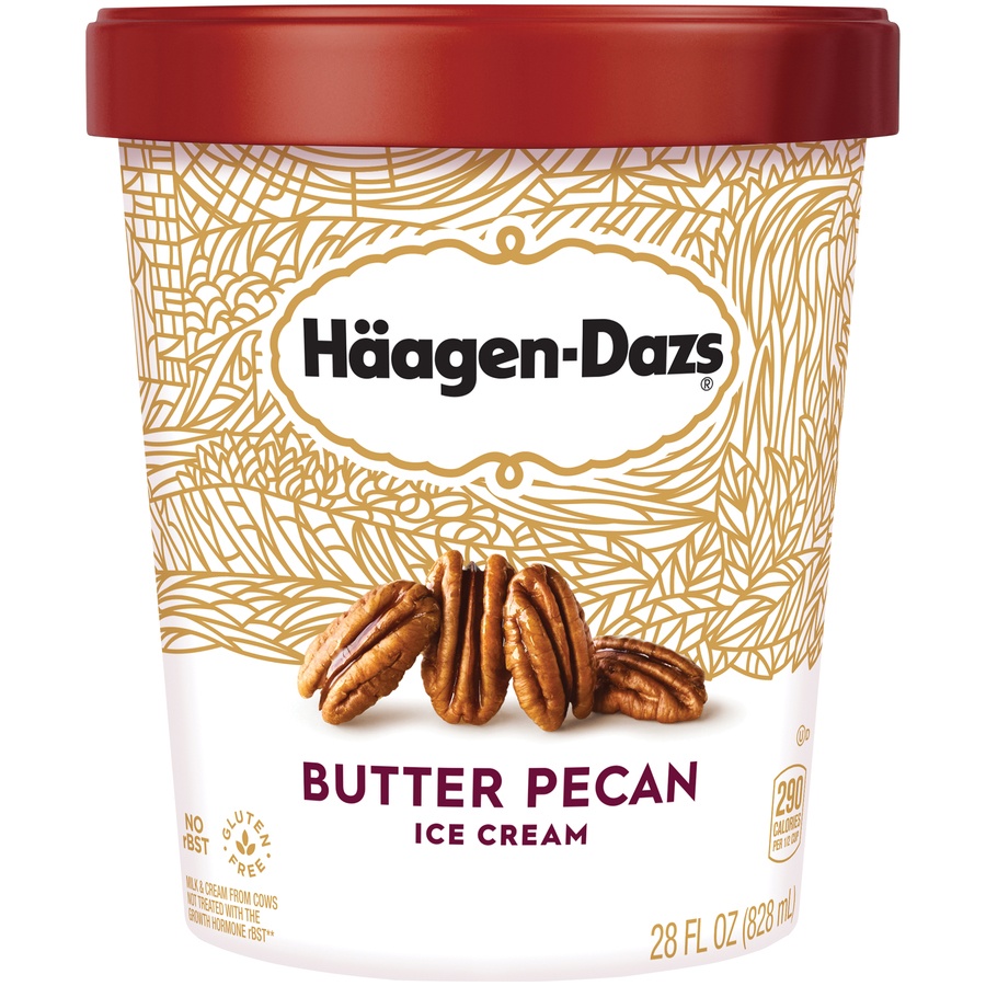 slide 1 of 6, Häagen-Dazs Butter Pecan Ice Cream, 28 oz