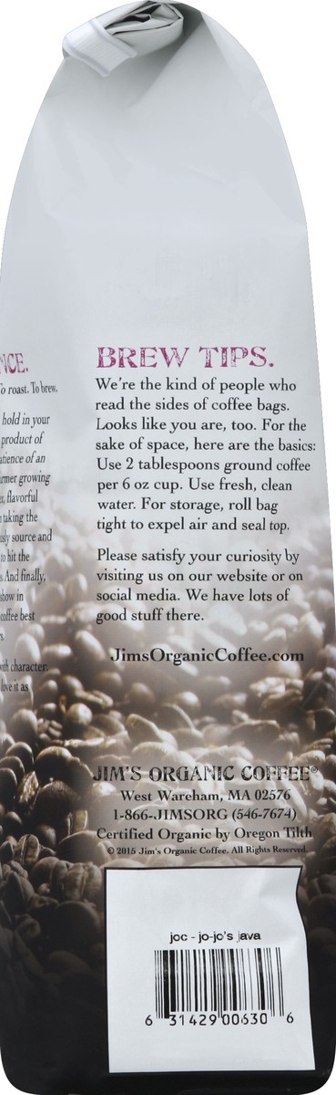 slide 4 of 5, Jim's Organic Coffee Jo Jo's Java Whole Bean Coffee - 12 oz, 12 oz