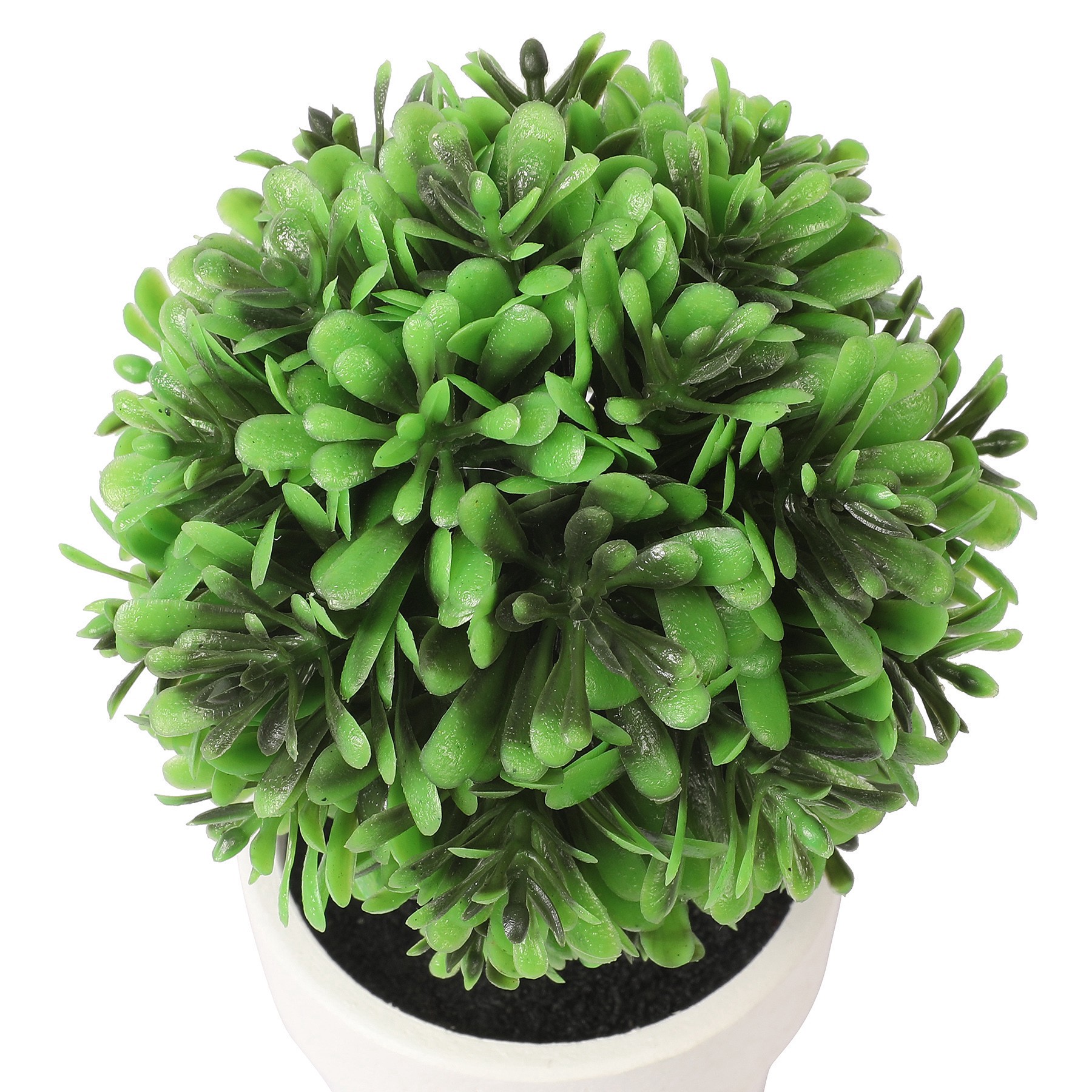slide 3 of 3, 6.75" Premade Green Boxwood Ball Topiaries In Plastic Pots, 3ct. By Ashland, 3 ct