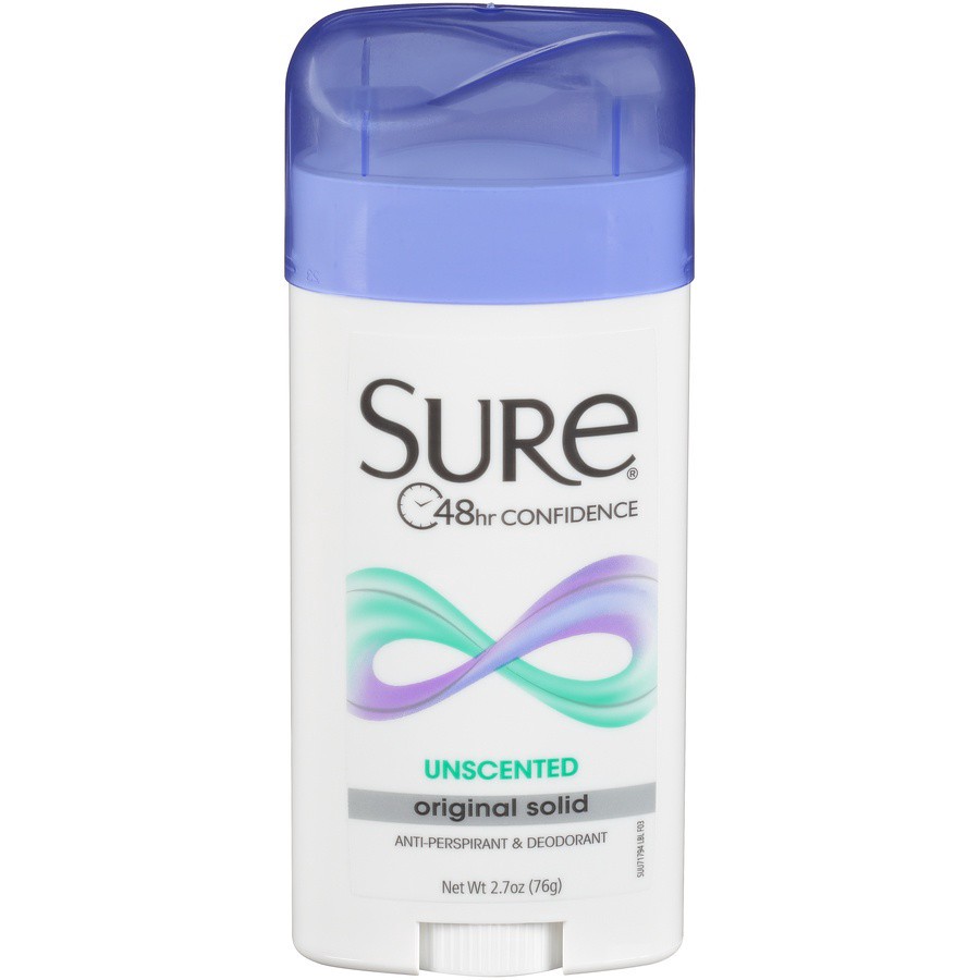 slide 1 of 6, Sure Original Solid Unscented Anti-Perspirant & Deodorant 2.7 oz, 2.7 oz