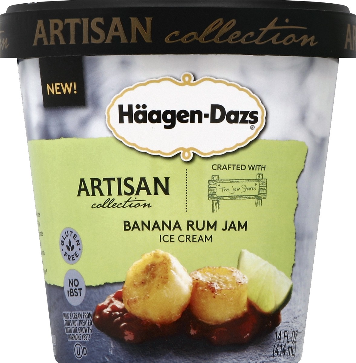 slide 3 of 3, Häagen-Dazs Banana Rum Jam Artisan Collection Ice Cream, 14 oz