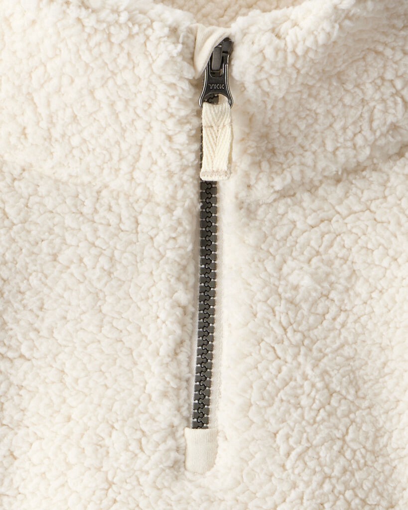 slide 2 of 2, Carter's Carters Toddler Girl Quarter-Zip Pullover Sweatshirt - Cream Cream 5T, 1 ct